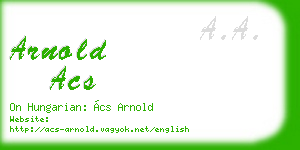 arnold acs business card