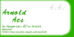 arnold acs business card